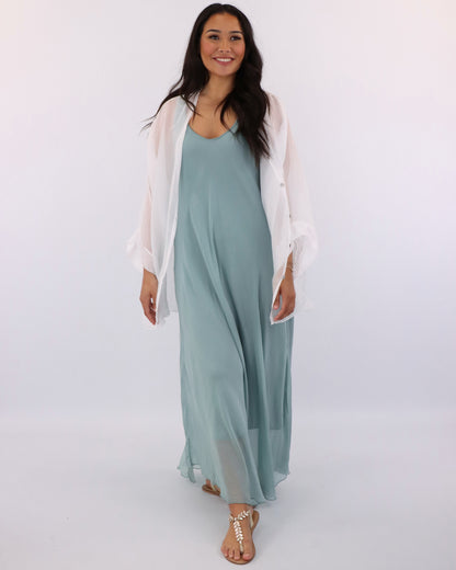 Silk Blend Hollywood Maxi Dress