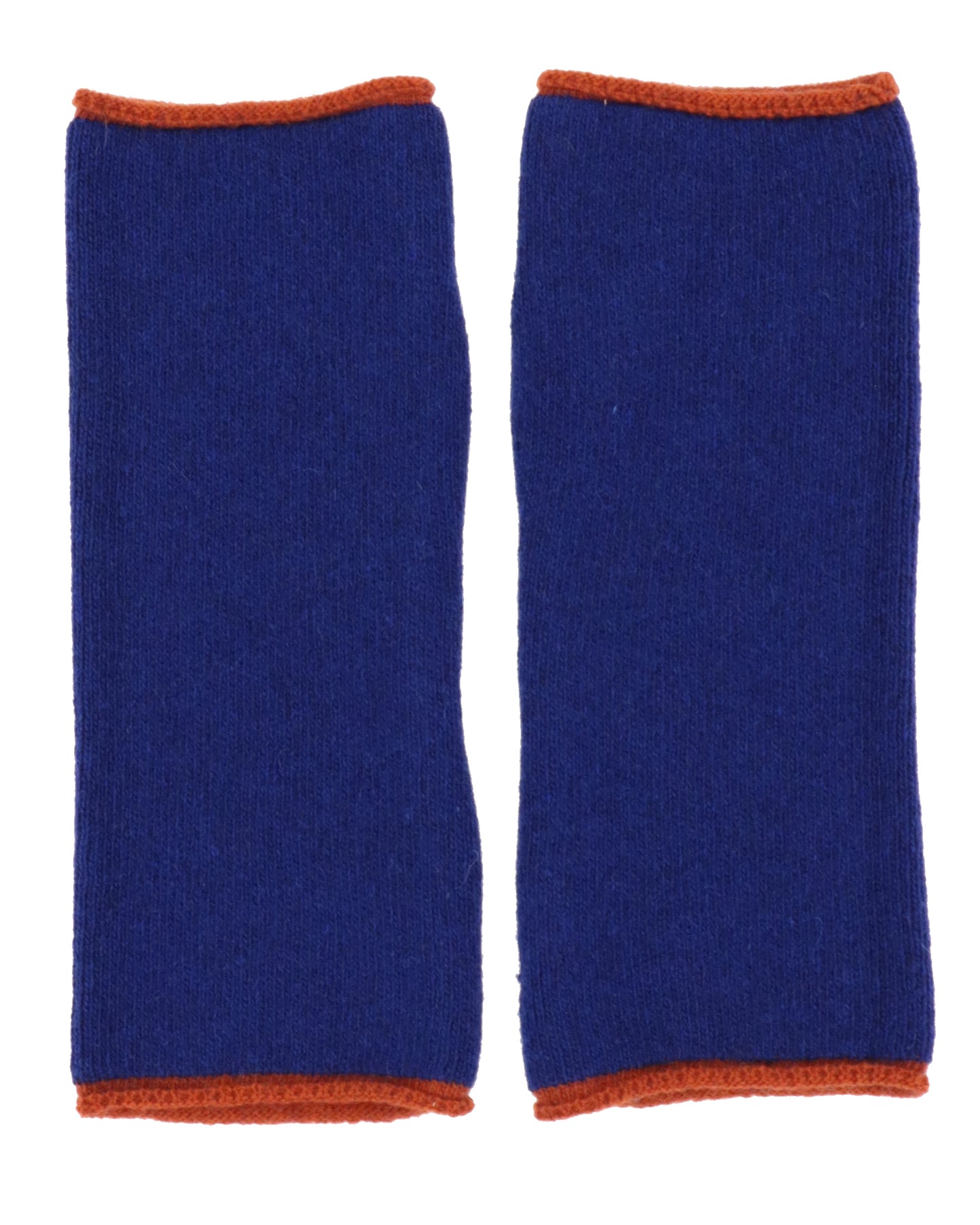 Cashmere Blend Contrast Edge Wrist Warmers