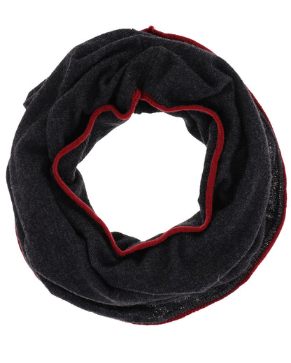 Cashmere Blend Contrast Edge Snood