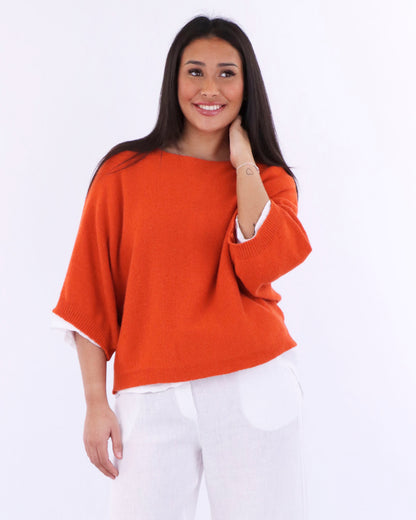 Cashmere Blend Boat Neck Tunic