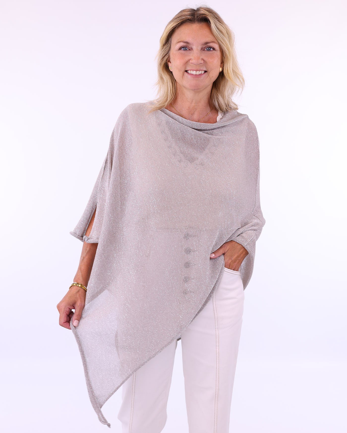 Viscose Sparkle Poncho