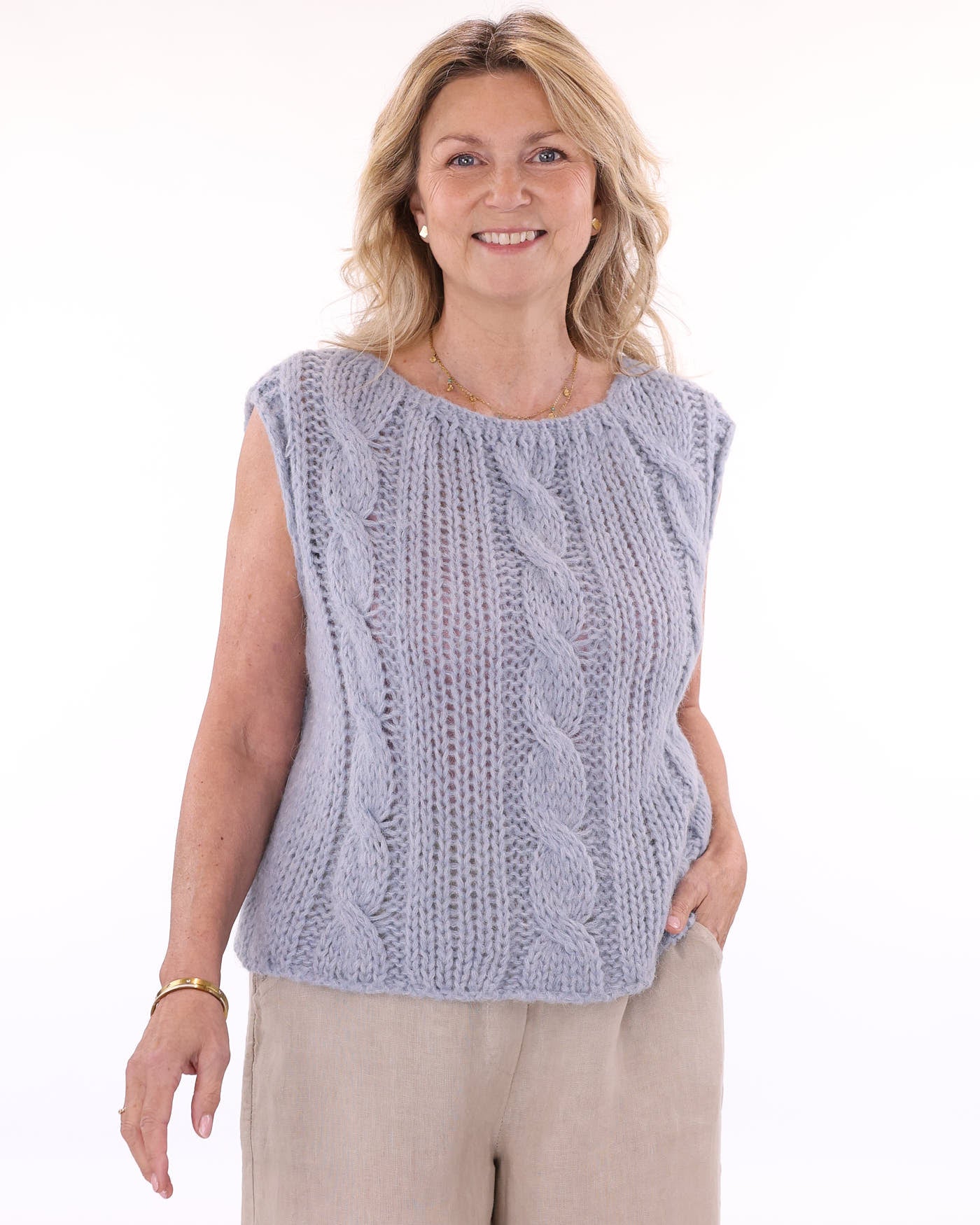 Alpaca Blend Cable Tank Top