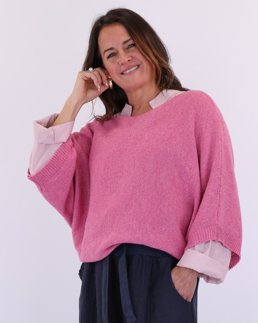 Cashmere Blend Boat Neck Tunic