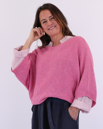 Cashmere Blend Boat Neck Tunic