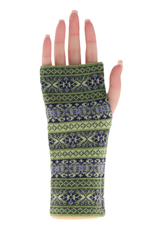 Cashmere Blend Fairisle Wrist Warmers