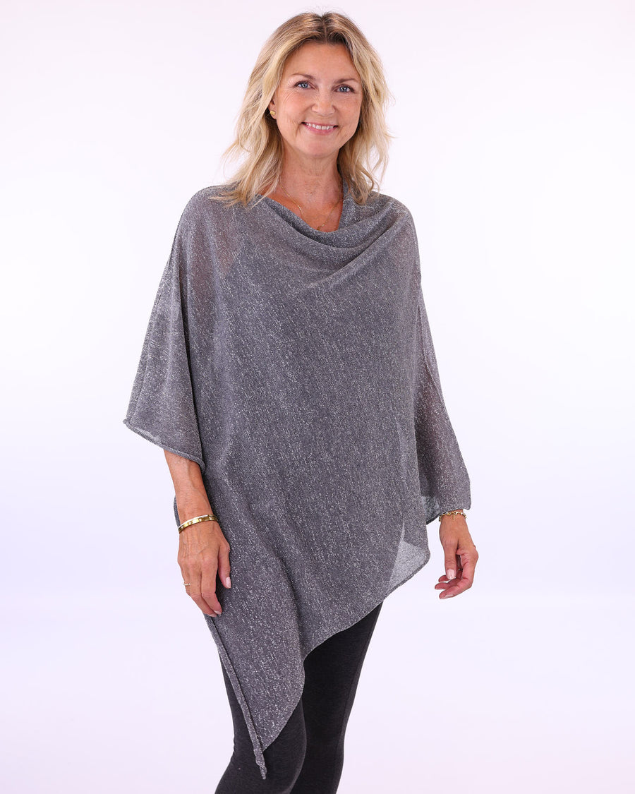 Viscose Sparkle Poncho
