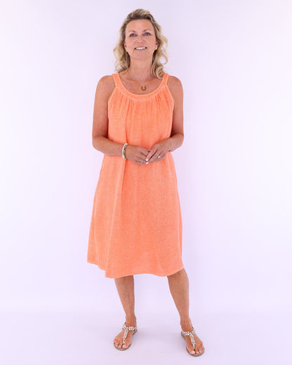 Linen and Cotton Tie Back Sundress