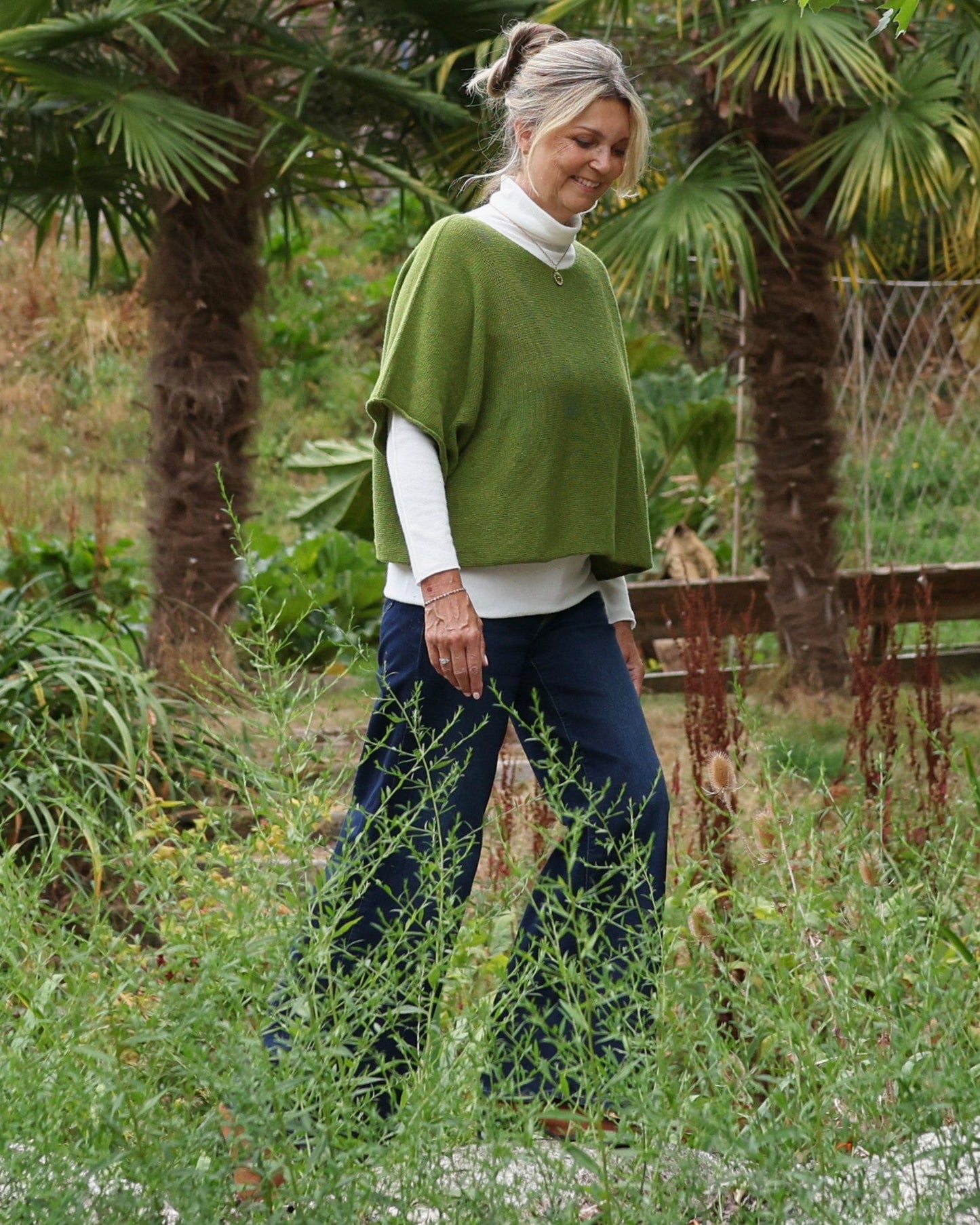 Viscose Blend High Neck Jumper